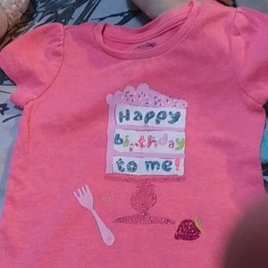 18-24 month size happy birthday t-shirt